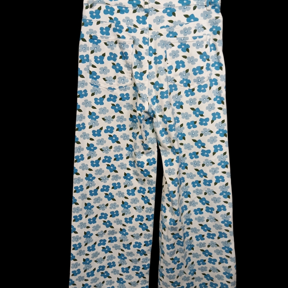Anniewear Denim Chic Floral Women's Wide Leg Pants - Picture 3 of 5